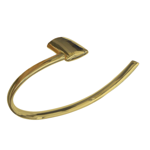 Porta Toalha Argola em Latão Dourado Linha Bellagio 18496 Italy Line