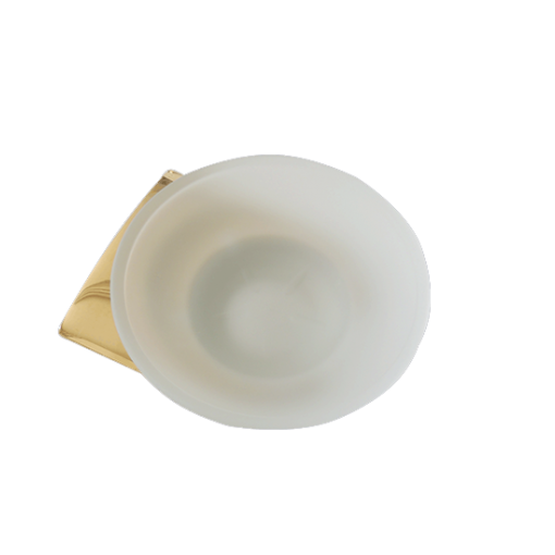 Porta Sabonete Com Vidro em Latão Dourado Linha Bellagio 18495 Italy Line