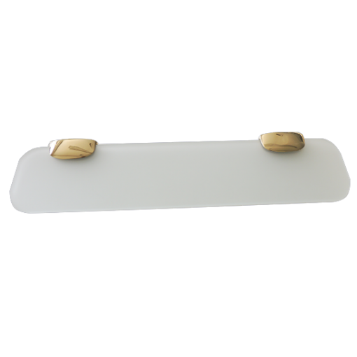 Porta Shampoo em Vidro com Detalhe em Latão Dourado Linha Bellagio 18497 Italy Line