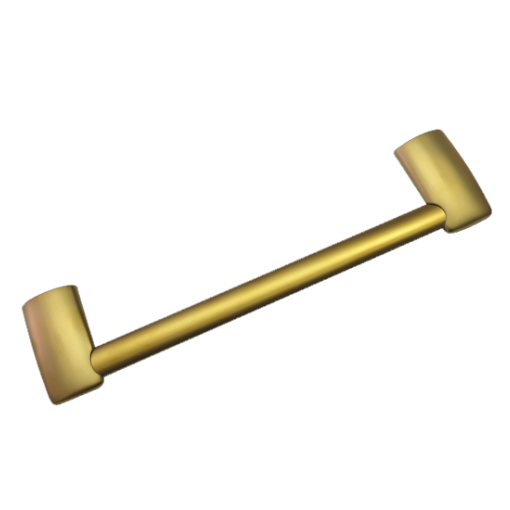 Porta Toalha de 600mm em Latão Dourado Fosco Linha Bellagio 18482 Italy Line