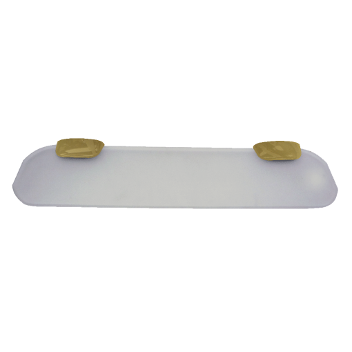 Porta Shampoo em Vidro com Detalhe em Latão Dourado Fosco Linha Bellagio 18488 Italy Line