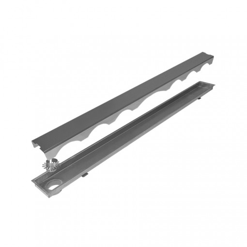 Ralo Linear PVC Sifonado Tampa Inox 10X10 