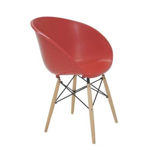 Cadeira Elena Vermelho Com Base 3-D 92081040 Tramontina