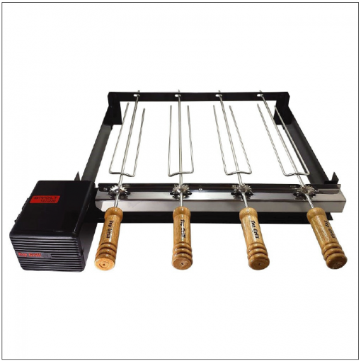 Grill Giratório Direito 4 Espetos Top Grill