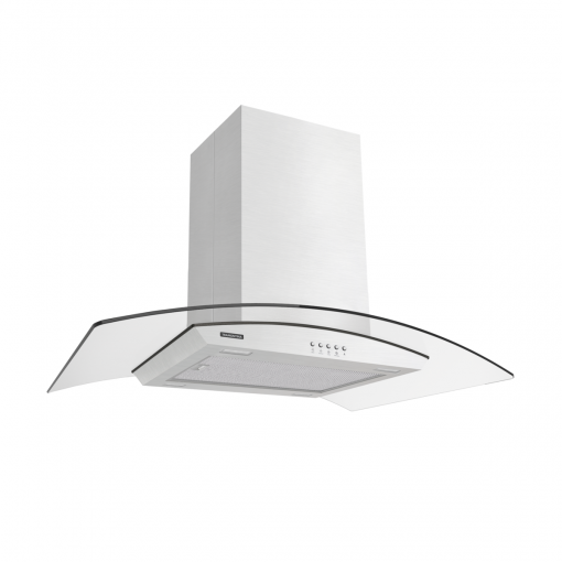 Coifa de Ilha New Vetro Isla em Aço Inox e Vidro Temperado 90 cm 127 V 95800019 Tramontina