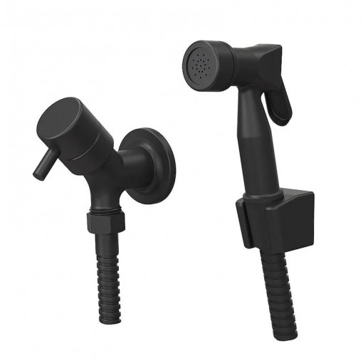 Ducha Higienica Com Gatilho ABS Flexivel Preto Fosco 1739 BK90 Fani