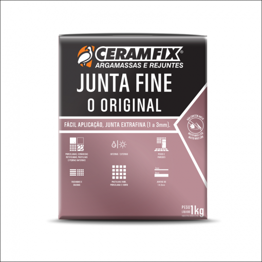 Rejunte Junta Fine 1kg Platina Ceramfix