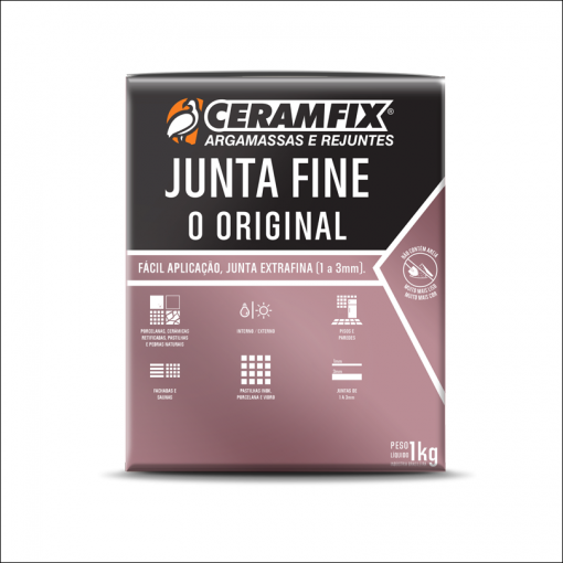 Rejunte Junta Fine 1kg Grafite Ceramfix