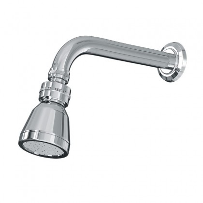 Chuveiro Articulado Parede Metal Cromado 3000 1/2 C53 Linha Ouro Preto C52 Fani