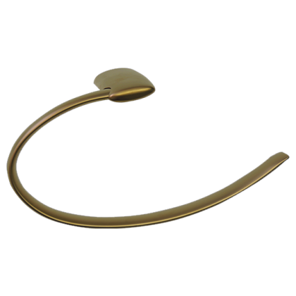 Porta Toalha Argola em Latão Dourado Fosco Linha Bellagio 18496 Italy Line