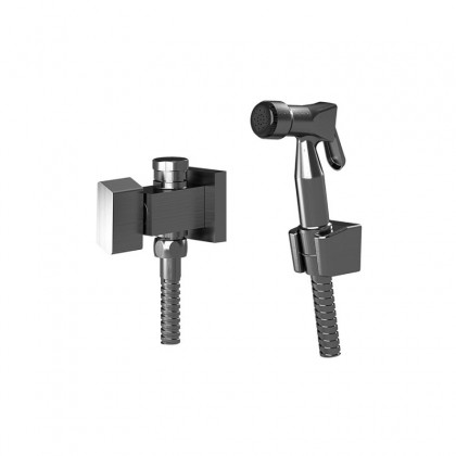 Ducha higienica Com Derivado Para Caixa Acoplada gatilho ABS Flexivel Grafite Escovado 1745 1/2 GE420 Linha Essence 420