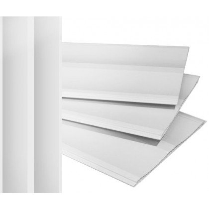 Forro PVC 3D Branco 6x20x008 Regua com 1,20M² Plasforro à Vista