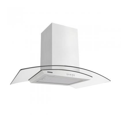 Coifa de Ilha New Vetro Isla em Aço Inox e Vidro Temperado 90 cm 127 V 95800019 Tramontina