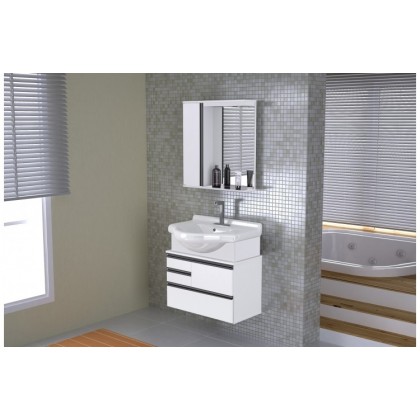 Gabinete MDF Suspenso 72,5CM Firenze Branco  AJ Rorato  