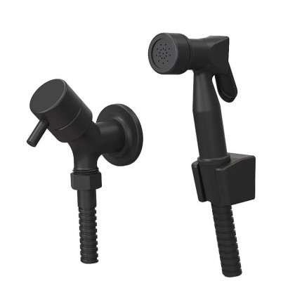 Ducha Higienica Com Gatilho ABS Flexivel Preto Fosco 1739 BK90 Fani